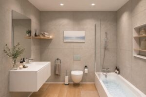 baño moderno obra nueva playa san juan